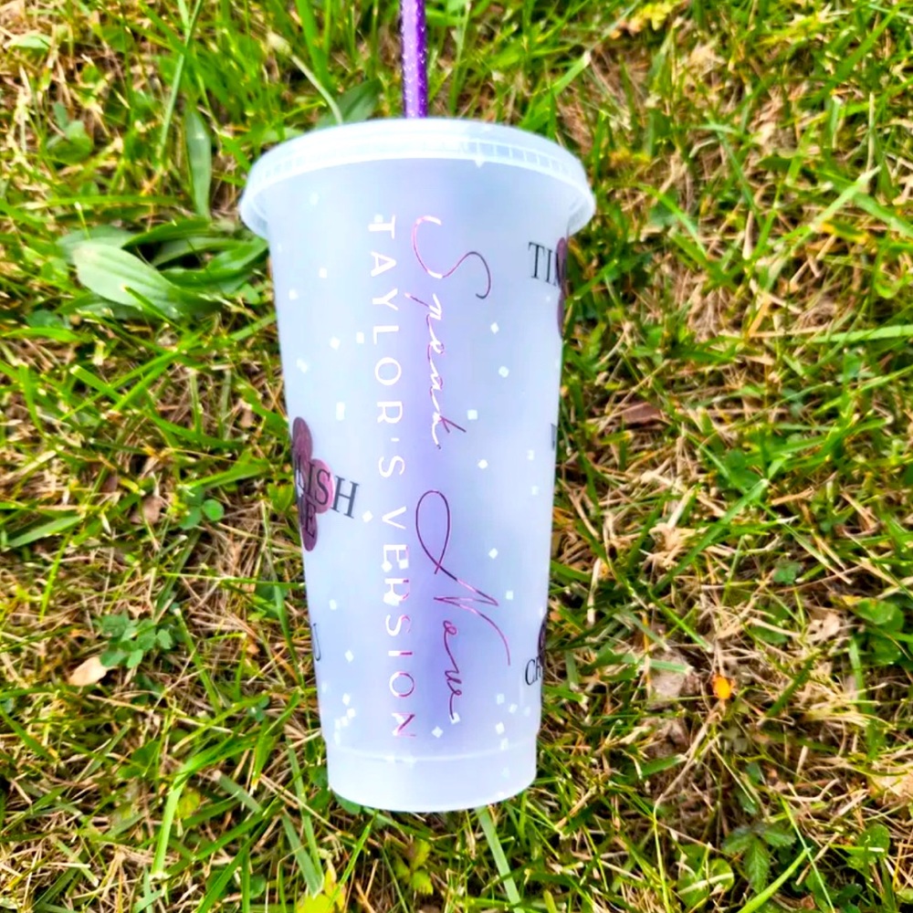 Custom Taylor swift tumbler.